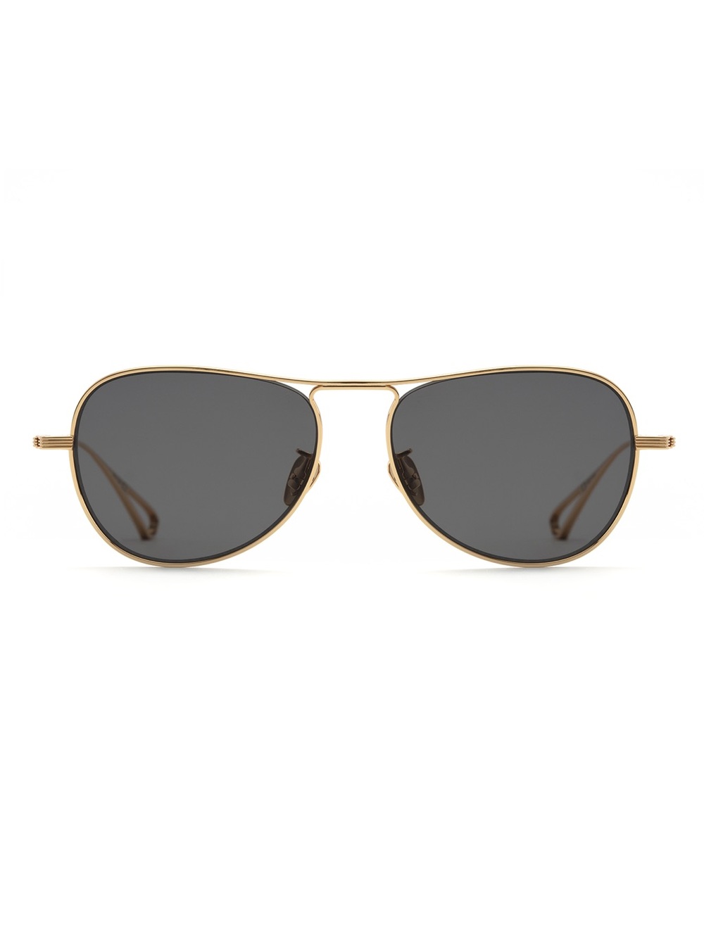 KREWE Gold Frame Sunglasses with Black Lenses